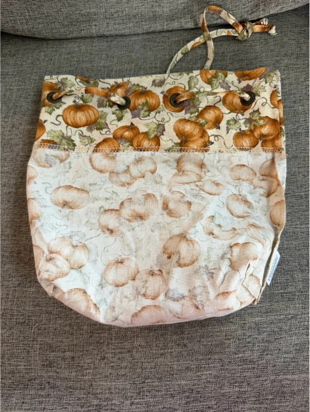 Longaberger Autumn Tote Basket Liner Pumpkin Patch Fabric 2060684 Fall